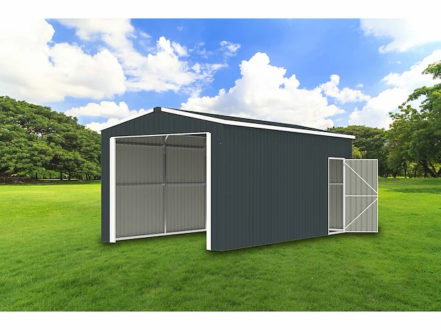 Field 1419-h252 metalen garage met elektrische roldeur, 26 m2 / 5,90x4,40 meter - afbeelding 6 van  13