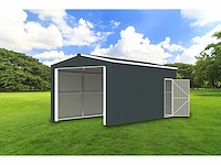 Field 1419-h252 metalen garage met elektrische roldeur, 26 m2 / 5,90x4,40 meter - afbeelding 6 van  13