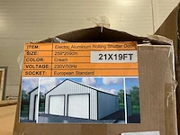 Field 2119 she metalen garage met 2 elektrische roldeuren, 36,5 m2 / 5,80x6,30 meter - afbeelding 7 van  8