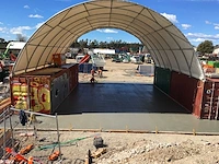 Field containeroverkapping / opslagshelter tussen 2x 40ft container 12,00 x 12,00 x 4,50 meter / c40-40wb - afbeelding 1 van  2