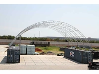 Field containeroverkapping / opslagshelter tussen 2x 40ft container 18,00 x 24,00 x 4,50 meter / c60-80-15s - afbeelding 3 van  4