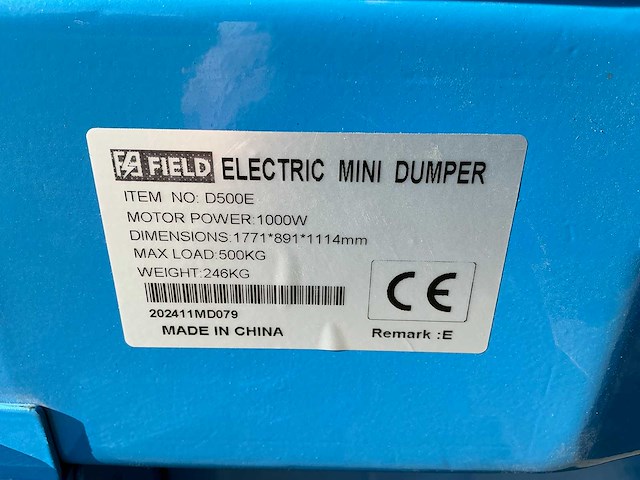 Field d500e elektrische dumper - afbeelding 16 van  26