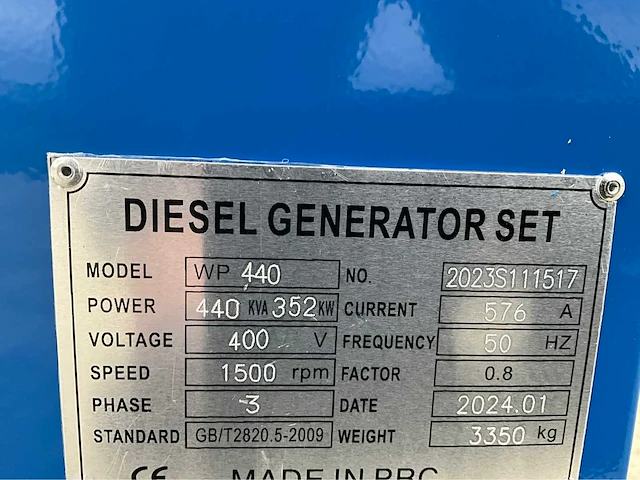 Field energy noodstroom aggregaat / generator 440 kva - ats - 6 cilinder dieselmotor - afbeelding 18 van  26