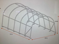 Field field garagetent / opslagshelter 6,10x3,66x2,44 meter / 12-20-08 - afbeelding 4 van  4