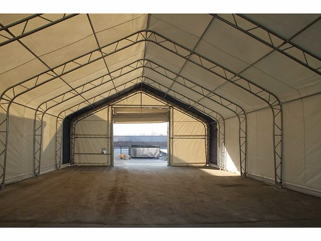 Field garagetent / opslagshelter 12,20x10x5,20 meter / 33-40-17dp - afbeelding 5 van  5