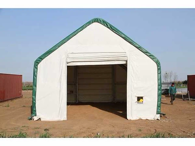 Field garagetent / opslagshelter 12,20x6,10x4,88 meter / 20-40-16 - afbeelding 1 van  6