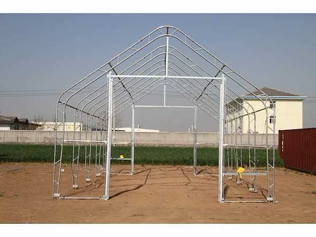 Field garagetent / opslagshelter 12,20x6,10x4,88 meter / 20-40-16 - afbeelding 5 van  6