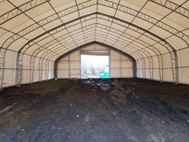 Field garagetent / opslagshelter 36,60 x 15,25 x 7,02 meter / 50-120-23dp - afbeelding 3 van  11