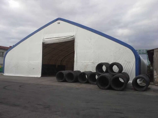 Field garagetent / opslagshelter 61,00 x 21,35 x 8,54 meter / 70-200-28dp - afbeelding 2 van  6
