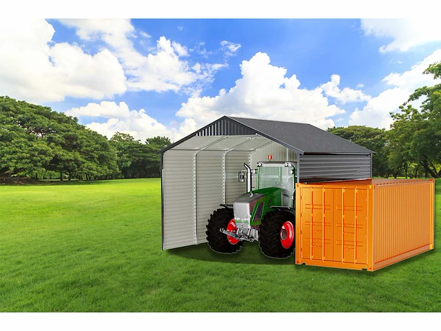 Field industries 1919 metalen garage 5,86x5,86 meter (34,33 m2) - afbeelding 4 van  15