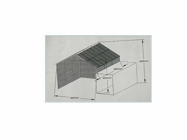 Field industries 1919 metalen garage 5,86x5,86 meter (34,33 m2) - afbeelding 7 van  15