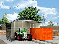 Field industries 1919 metalen garage 5,86x5,86 meter (34,33 m2) - afbeelding 1 van  15