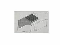 Field industries 1919 metalen garage 5,86x5,86 meter (34,33 m2) - afbeelding 14 van  15