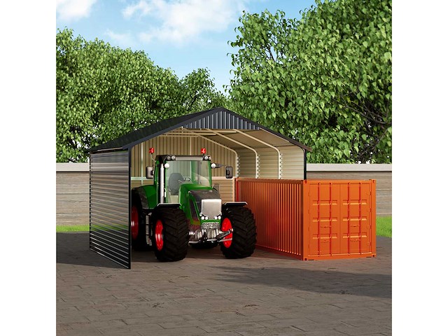 Field industries 1919 metalen garage 5,86x5,86 meter (34,33 m2) - afbeelding 10 van  15
