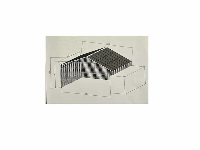 Field industries 2819 metalen garage 5,83x7,99 meter (46,58 m2) - afbeelding 5 van  13