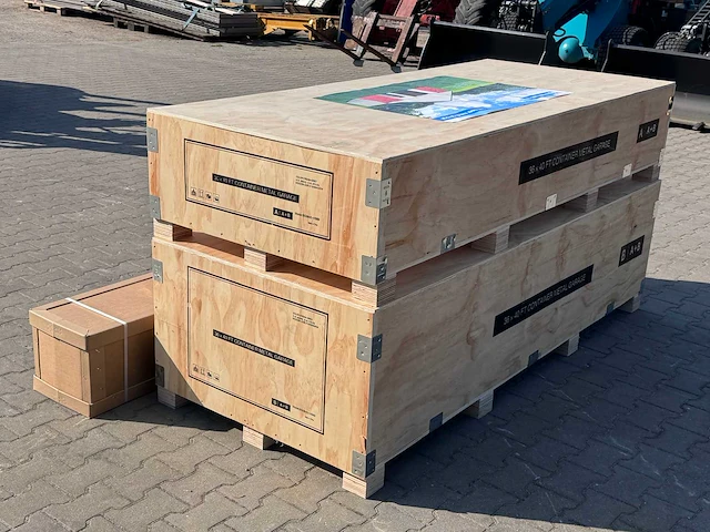 Field industries 3640-569 metalen overkapping / loods met elektrische deur 12,34x10,91 meter (135 m2) - afbeelding 2 van  12