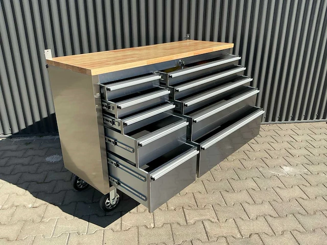 Field industries 5510 inox rvs premium gereedschapswagen/werkplaatskast - afbeelding 1 van  8