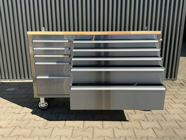 Field industries 5510 inox rvs premium gereedschapswagen/werkplaatskast - afbeelding 4 van  8