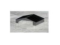 Field industries 5640 metalen garage 12,22x17,20 meter (210 m2) - afbeelding 2 van  11