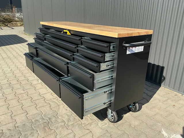 Field industries 7215 black premium gereedschapswagen/werkplaatskast - afbeelding 1 van  18