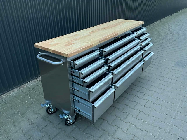 Field industries 7215 inox rvs premium gereedschapswagen/werkplaatskast - afbeelding 6 van  26