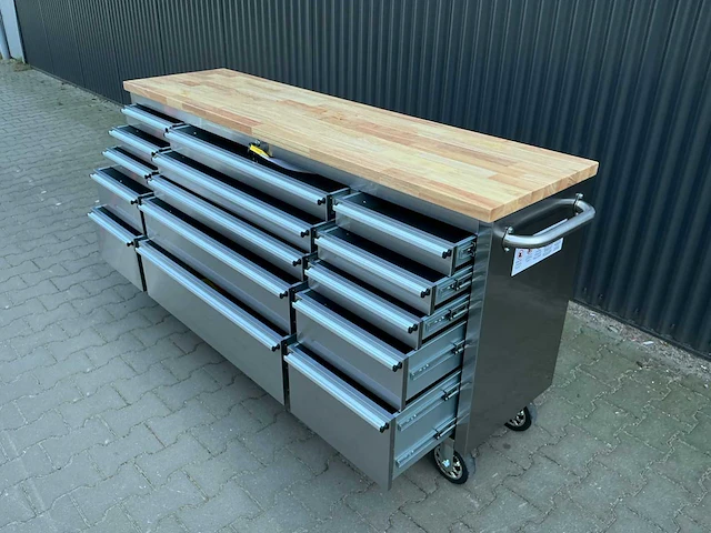 Field industries 7215 inox rvs premium gereedschapswagen/werkplaatskast - afbeelding 7 van  26