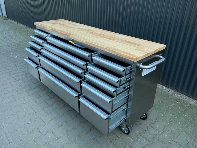 Field industries 7215 inox rvs premium gereedschapswagen/werkplaatskast - afbeelding 24 van  26