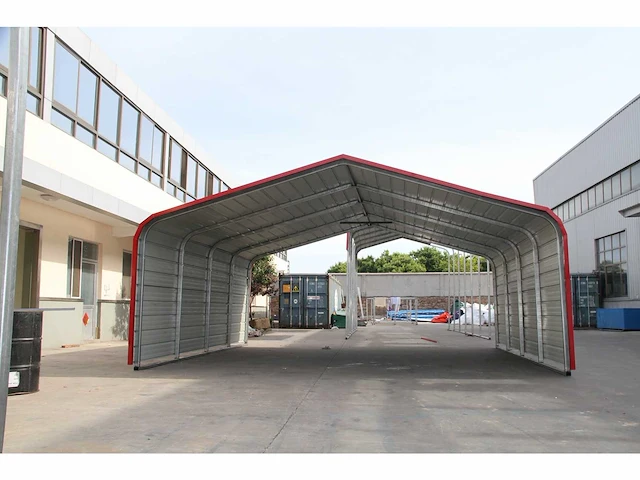 Field industries m202010tg metalen garage / overkapping 6,10x6,10 meter (37 m2) - afbeelding 2 van  6
