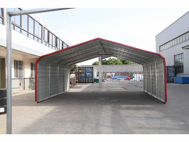 Field industries m202010tg metalen garage / overkapping 6,10x6,10 meter (37 m2) - afbeelding 3 van  6