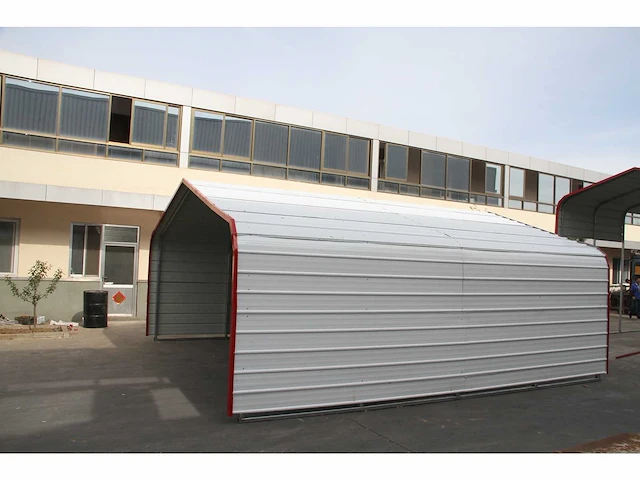 Field industries m202010tg metalen garage / overkapping 6,10x6,10 meter (37 m2) - afbeelding 4 van  6