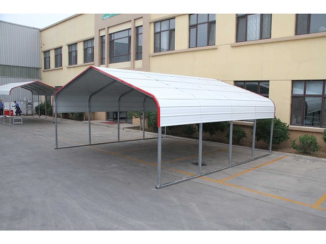 Field industries m202010ts metalen garage / overkapping 6,10x6,10 meter (37 m2) - afbeelding 1 van  4