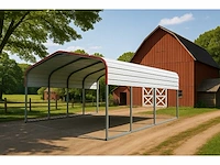 Field industries m202012ts metalen garage / overkapping 6,10x6,10 meter (37 m2) - afbeelding 1 van  3
