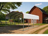 Field industries m202012ts metalen garage / overkapping 6,10x6,10 meter (37 m2) - afbeelding 1 van  3