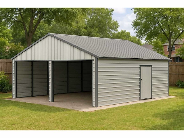 Field industries metalen garage 5,80x6,30 meter (36,5 m2) - afbeelding 1 van  8