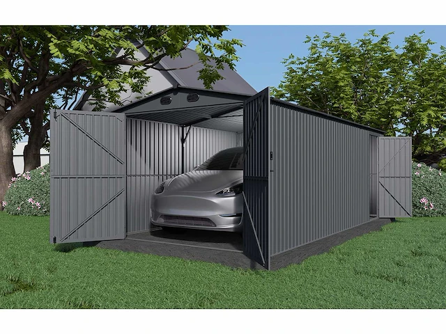 Field industries metalen garage 6,02x3,90 meter (23,5 m2) - afbeelding 1 van  4