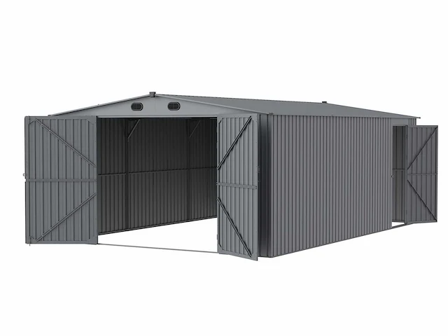 Field industries metalen garage 6,02x3,90 meter (23,5 m2) - afbeelding 2 van  4