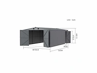 Field industries metalen garage 6,02x3,90 meter (23,5 m2) - afbeelding 3 van  4