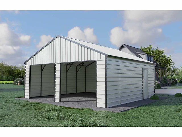 Field industries metalen garage 6,70x7,00 meter (46,9 m2) - afbeelding 1 van  4