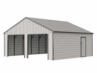 Field industries metalen garage 6,70x7,00 meter (46,9 m2) - afbeelding 3 van  4