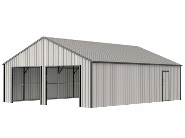 Field industries metalen garage 7,60x10,00 meter (76 m2) - afbeelding 3 van  4