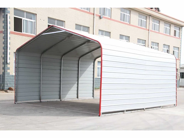 Field industries metalen garage / overkapping 6,10x6,10 meter (37 m2) - afbeelding 1 van  5