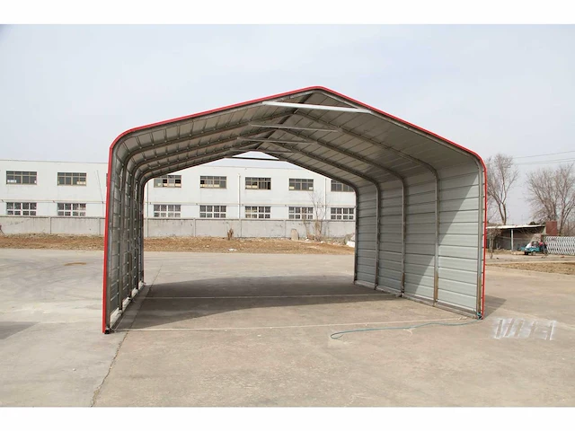 Field industries metalen garage / overkapping 6,10x6,10 meter (37 m2) - afbeelding 3 van  5