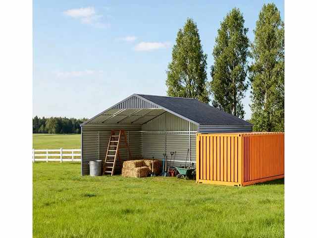 Field industries metalen garage / staalconstructie 93 m2: 11,65x7,99 meter - afbeelding 8 van  14