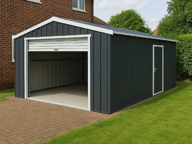 Field industries metalen loods / garage 5,90x4,40 meter (26 m2) - afbeelding 1 van  12