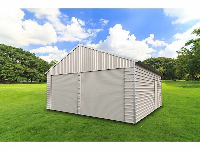 Field industries metalen opslagloods / opslaghal 6,55x5,85 meter (38 m2) - afbeelding 1 van  14