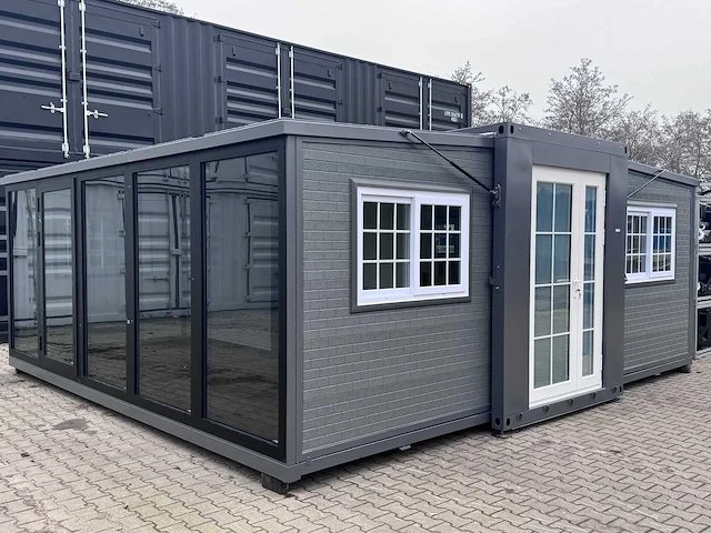 Field mobiele woonunit / tiny home / chalet met 2 slaapkamers + keuken - afbeelding 1 van  49