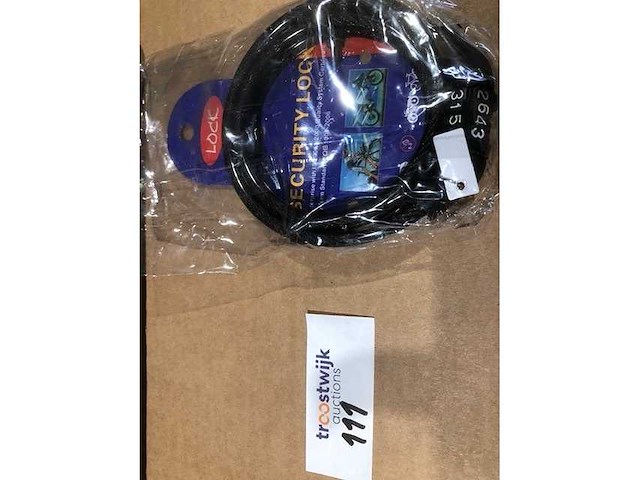 Fietsslot cijferslot eigen code (76x) - afbeelding 3 van  4