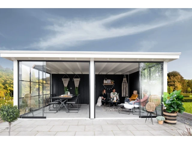 Fijnspar overkapping plat dak excellent, 499 x 307 cm, constructie, hillhout - afbeelding 3 van  7