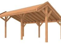 Fijnspar overkapping plat dak premium, 750 x 307 cm, hillhout