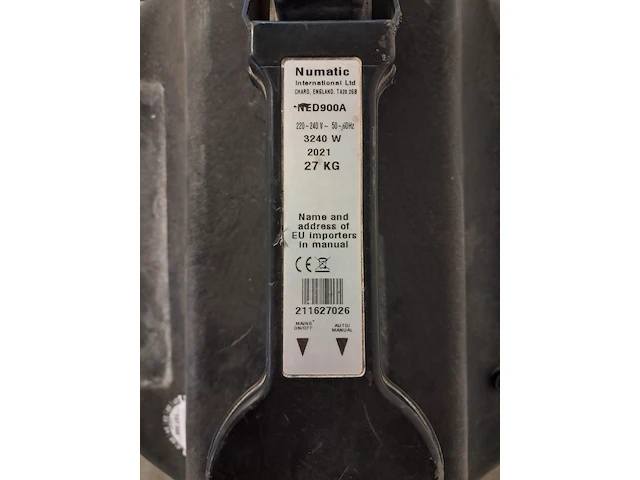 Fijnstofafscheider 230v numatic, ned 900 a, bouwjaar 2021 - afbeelding 10 van  13